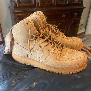 Nike AF1 high top wheat color